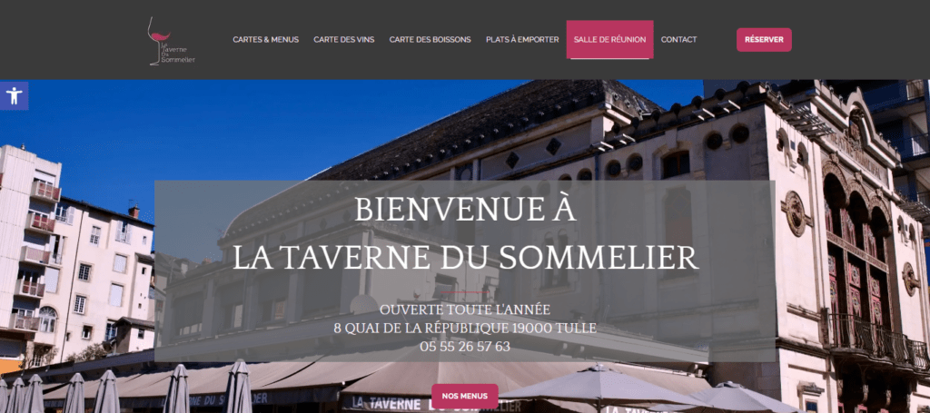 Site La Taverne du Sommelier.fr par Biwapi