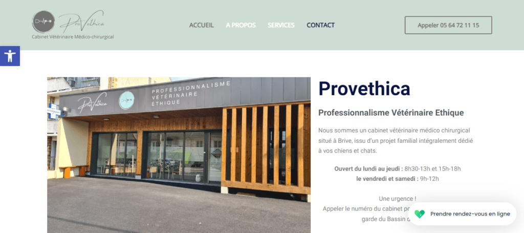 Site PROVETHICA.fr par Biwapi